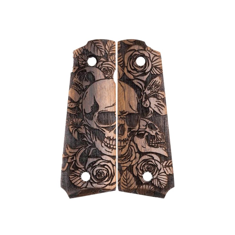 PLAQUETTE BOIS PT1911 SKULL