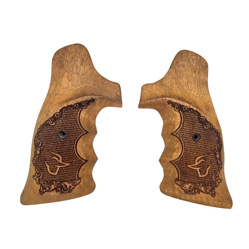 Poignée bois ergonomique avec logo Taurus – MBT – pour arme de poing