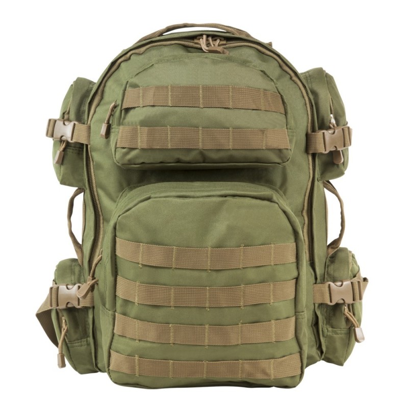 Sac à dos tactique - Vert avec bordure beige Sac à dos tactique - Vert avec bordure beige