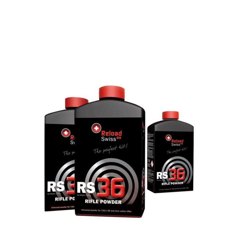 Reload Swiss RS36 – Poudre pour .223 Rem, .222, 7.62x39 | Rechargement carabine courte Reload Swiss RS36 – Poudre pour .223 Rem, .222, 7.62x39 | Rechargement carabine courte