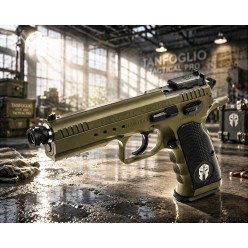 Pistolet Tanfoglio Tactical Pro 9x19 Green Optic Ready – Canon fileté – Tir sportif FFTir