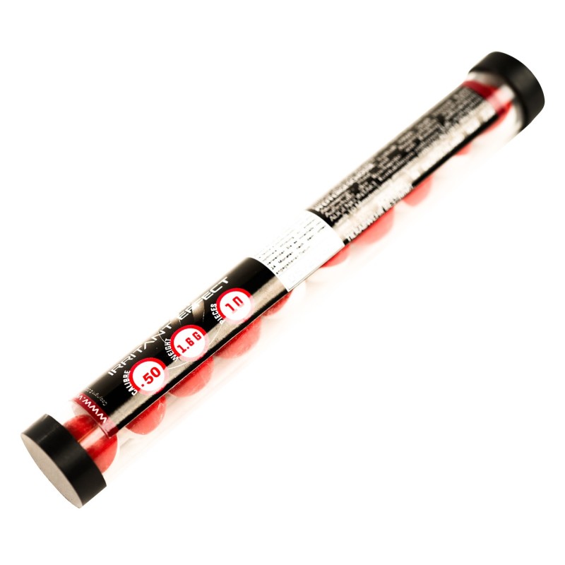 Billes de défense calibre .50 PAVA 5% – Munitions non létales air comprimé (10 pcs)