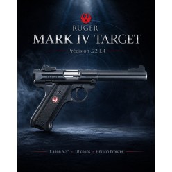 Pistolet Ruger Mark IV Target .22 LR 5,5” bronzé