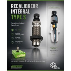 Recalibreur intégral Redding Type S à bushing pour rechargement de précision