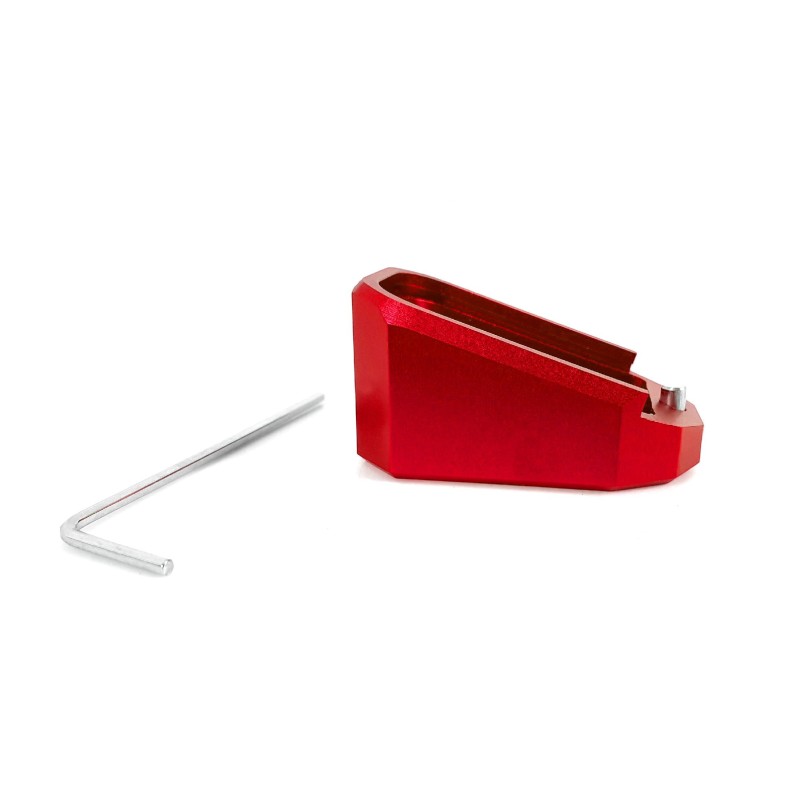Extension de chargeur aluminium +3 ROUGE Extension de chargeur aluminium +3 ROUGE